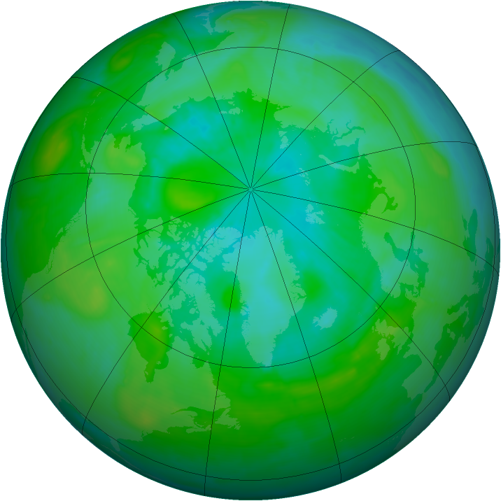 Arctic ozone map for 02 August 2008